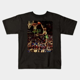 Shawn Kemp - Vintage Design Of Basketball Kids T-Shirt